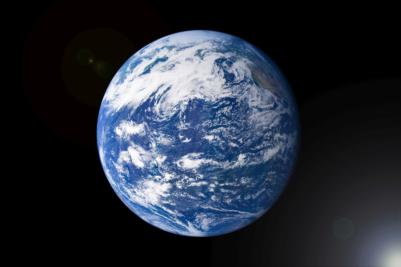 <p>Нашата планета има леко сплесната форма на геоид с радиус от 6371 км.</p>