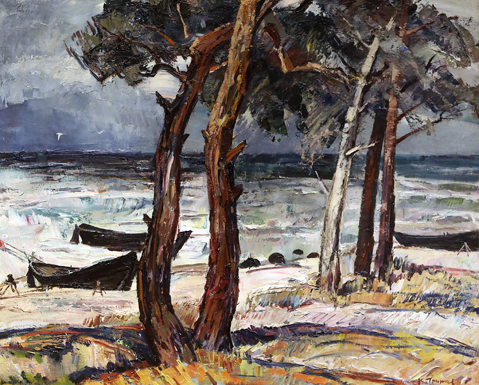 <p>КОНСТАНТИН ТРИНГОВ (1907 &ndash; 1981)</p>

<p>Край брега, 60-те г. на ХХ в., маслени бои, платно</p>