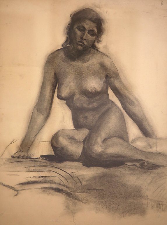 <p>ВАСИЛ ЕВТИМОВ (1900 &ndash; 1986)</p>

<p>Голо тяло, 20-те г. на ХХ в., въглен, хартия</p>