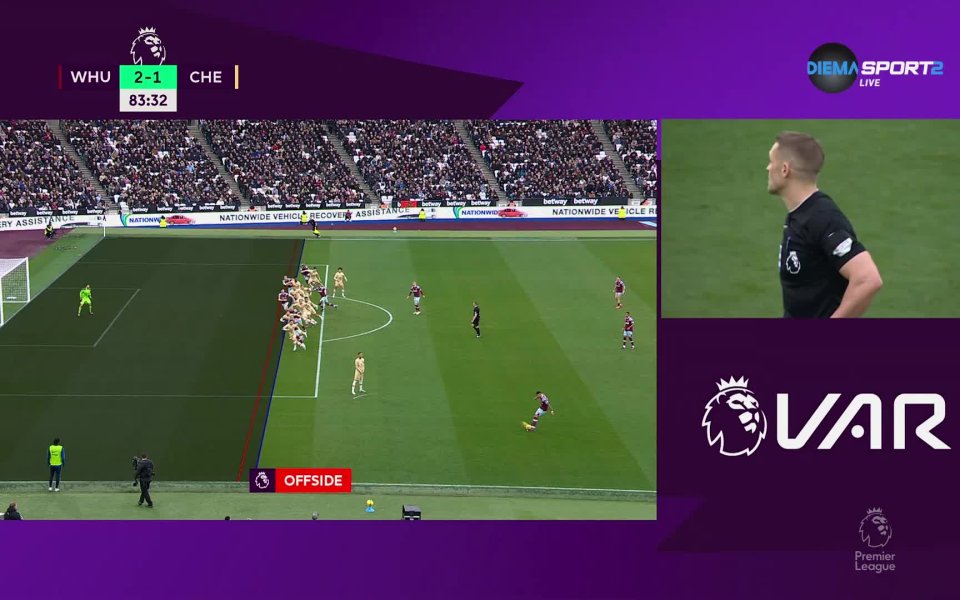 В 82-а минута Деклан Райс демонстрира невероятна ориентация в наказателното