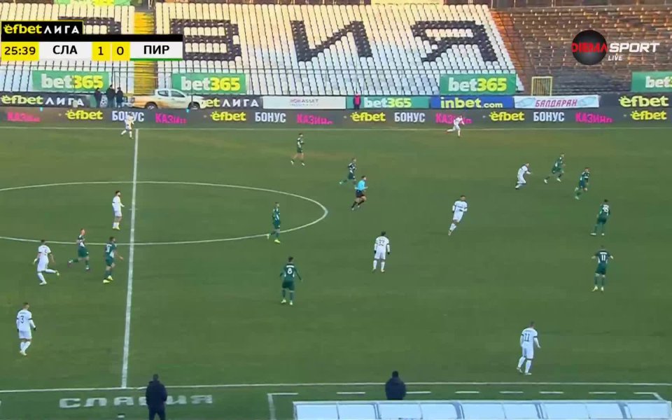 Славия победи Пирин с 2:0 на стадион Александър Шаламанов в