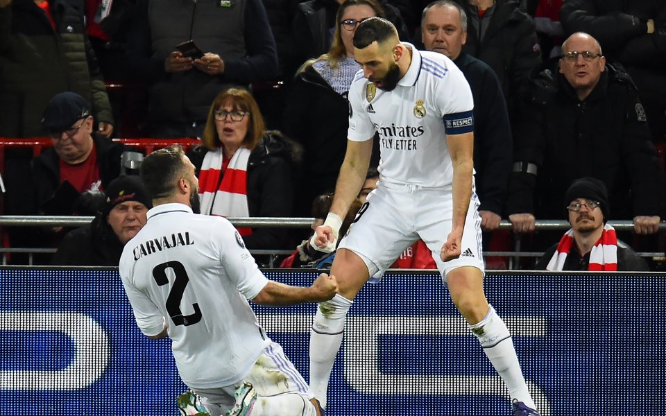 Европейският шампион Реал Мадрид отнесе Ливърпул на неговия Анфийлд с в