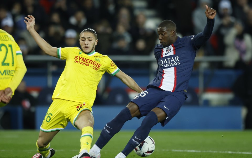 ПСЖ и Нант играят при 3:2 в мач от 26-ия кръг