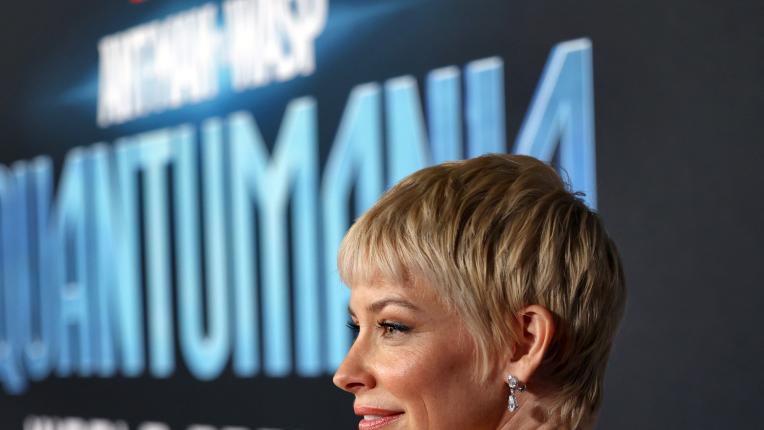  Еванджелин Лили на международната премиера на „ Ант-Мен и Осата: Квантомания “ 