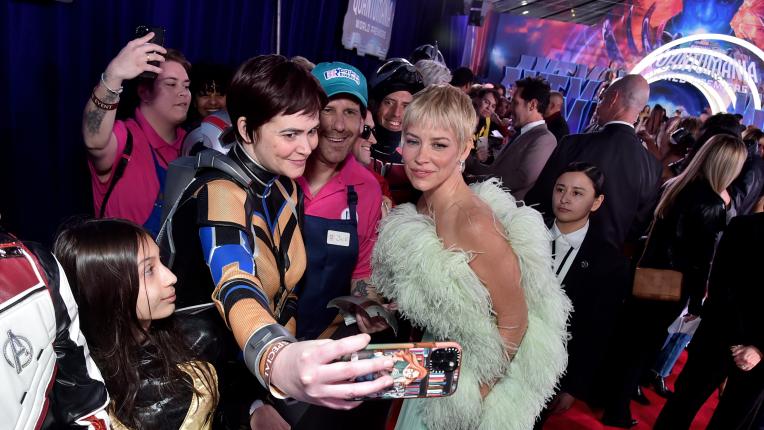  Еванджелин Лили на международната премиера на „ Ант-Мен и Осата: Квантомания “ 