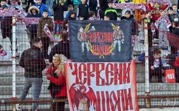Невръстни фенове на армейците се забавляват на полувремето на ЦСКА - Спартак