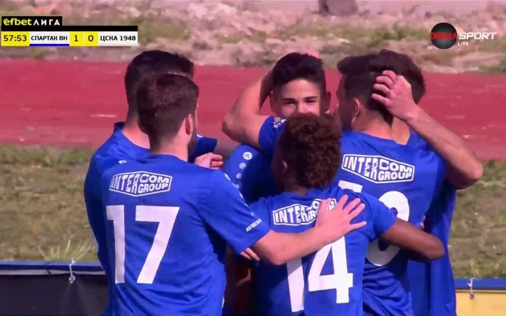 Спартак откри резултата срещу ЦСКА 1948