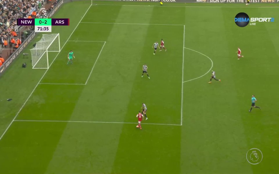  В 72-а минута Фабиан Шер отклони топката зад собствения си