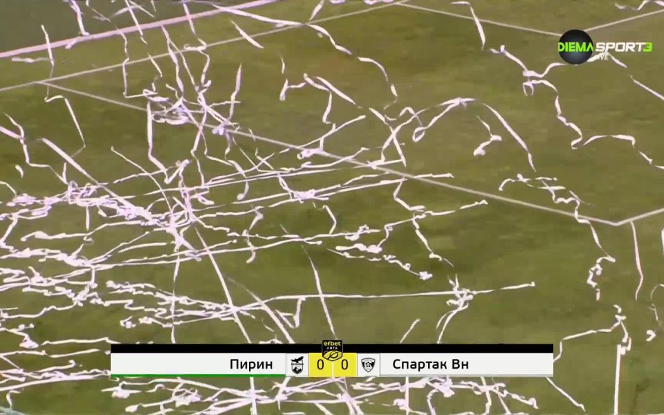 Още в десетата секунда на двубоя между Пирин и Спартак