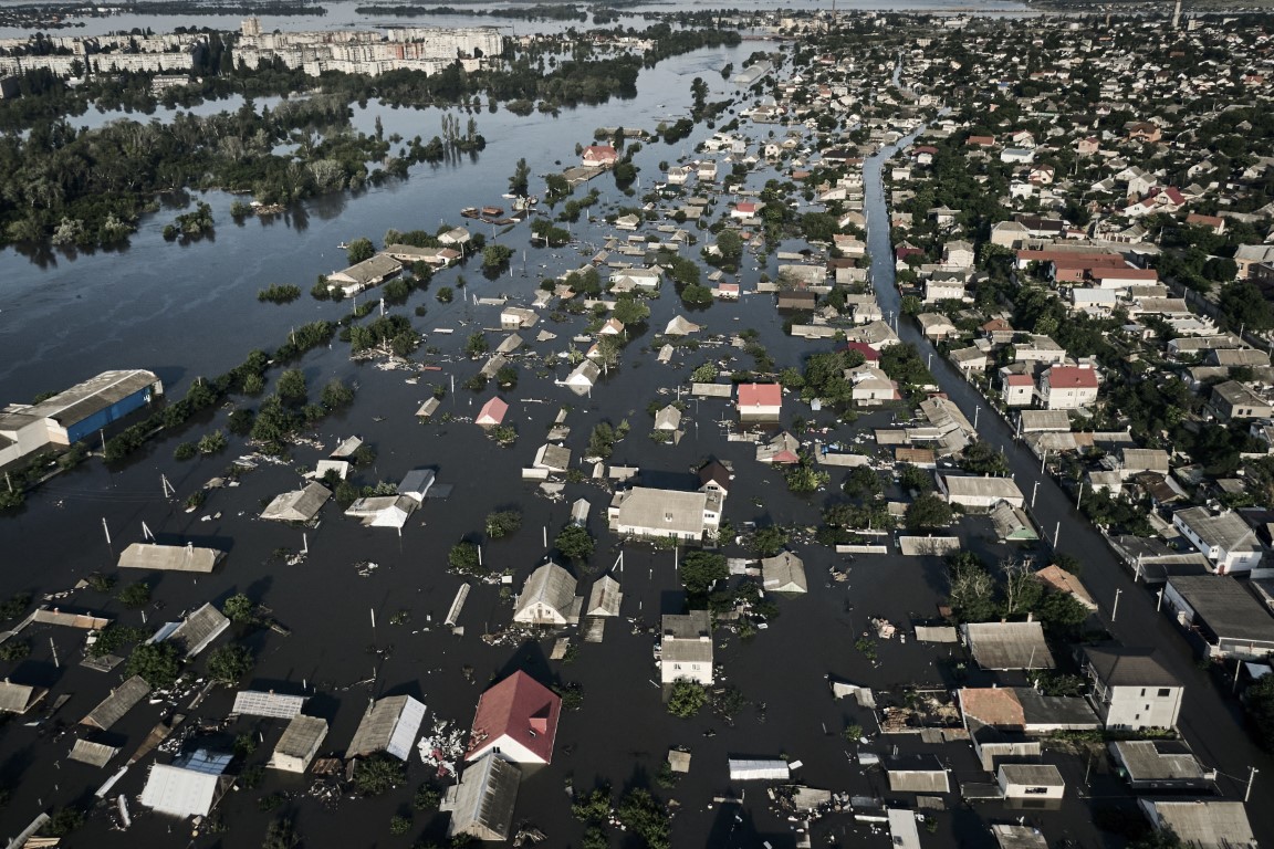 <p>Наводненият Херсон.</p>