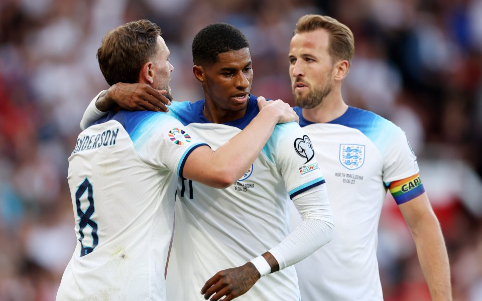 Англия разкова със 7:0 Северна Македония в двубой от четвърти