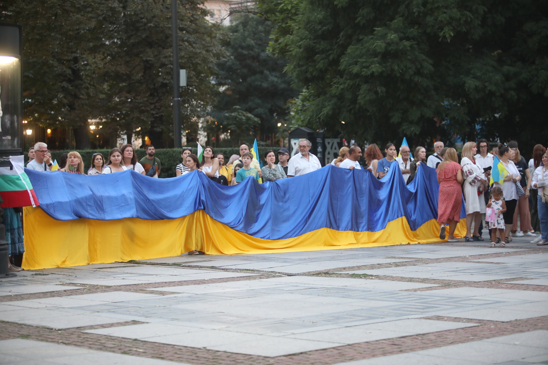 <p>Мирно шествие по повод Деня на независимостта на Украйна в София</p>