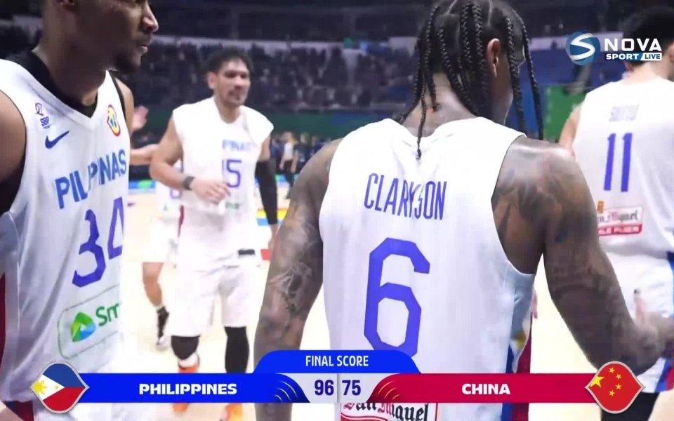 Тимът на Филипини се наложи с 96:75 над Китай в