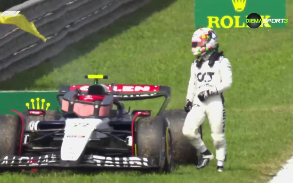 На два пъти стартът на Монца беше отложен заради повредата