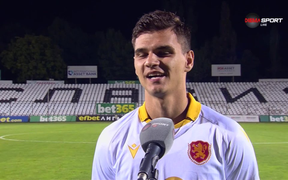 Младжкият национал Никола Илиев говори след успеха с 1:0 срещу