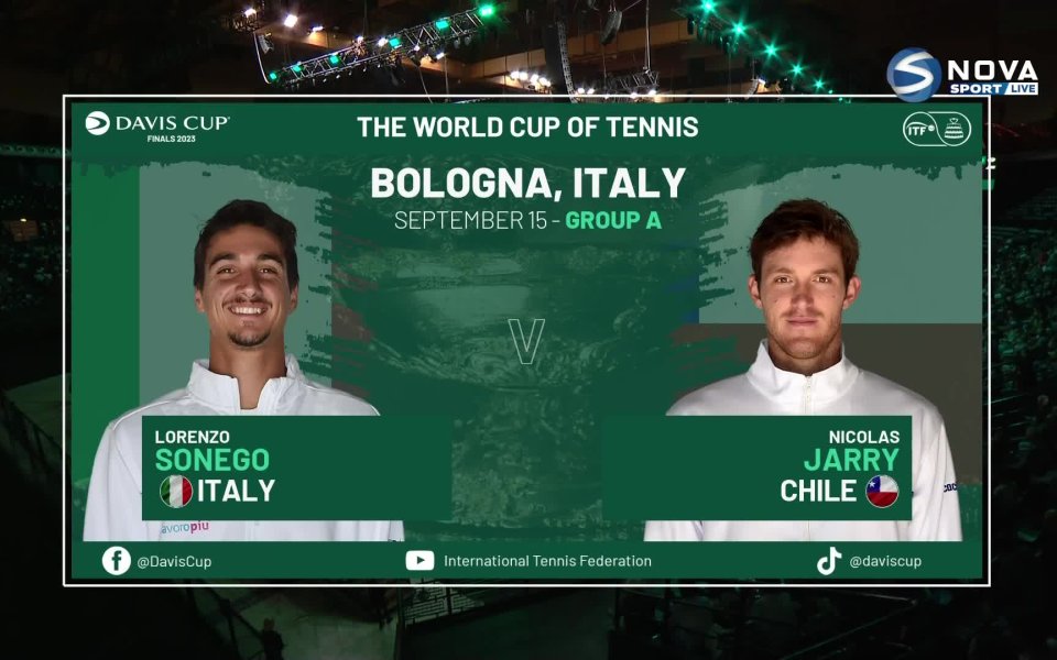 Италия победи Чили във втория мач от Купа Дейвис между