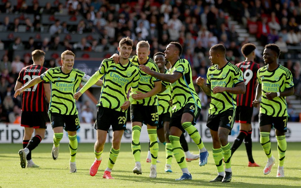 Отборът на Арсенал победи Борнемут с 4:0 в мач от