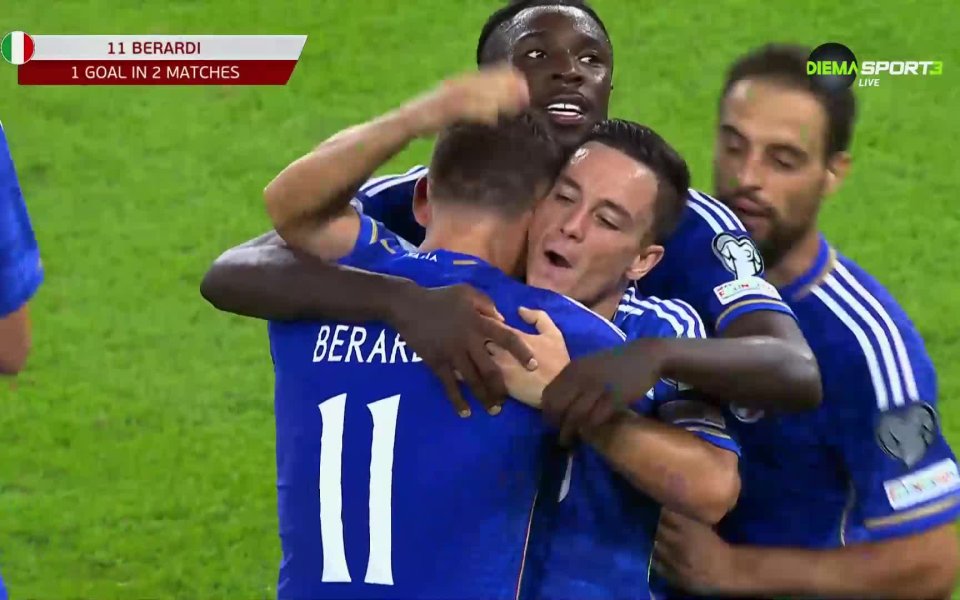 В първата минута на добавеното време за първата част между