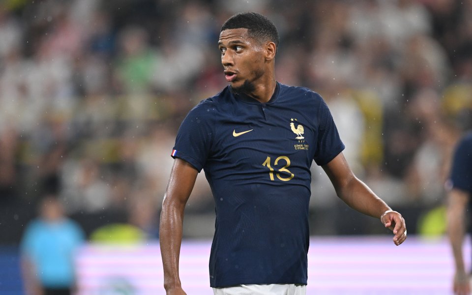 French football player Jean-Clair Todibo laughs during the minute of