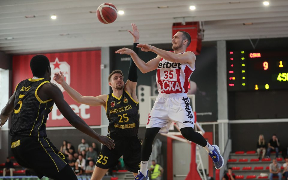 ЦСКА отстъпи пред Миньор 2015 със 78:85 (15:23, 20:13, 23:21,