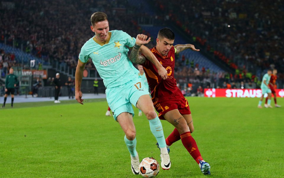 Славия Прага и Рома играят при 1:0 в четвърти мач