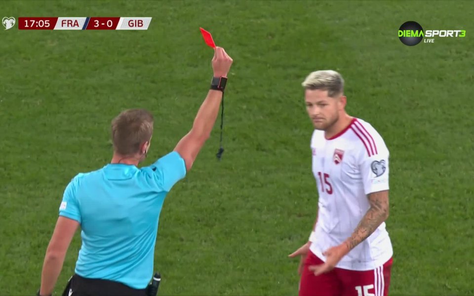 Заир-Емери се разписа в 16-ата минута срещу Гибралтар. Тойпроби добре, комбинира