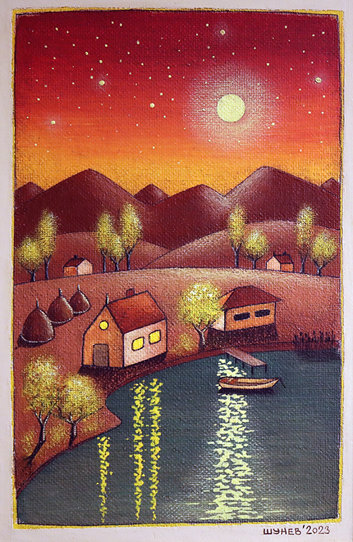 <p>Петдесетата самостоятелна изложба на художника наивист - Владимир Шунев</p>