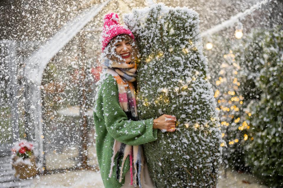  жена зима коледа магия 