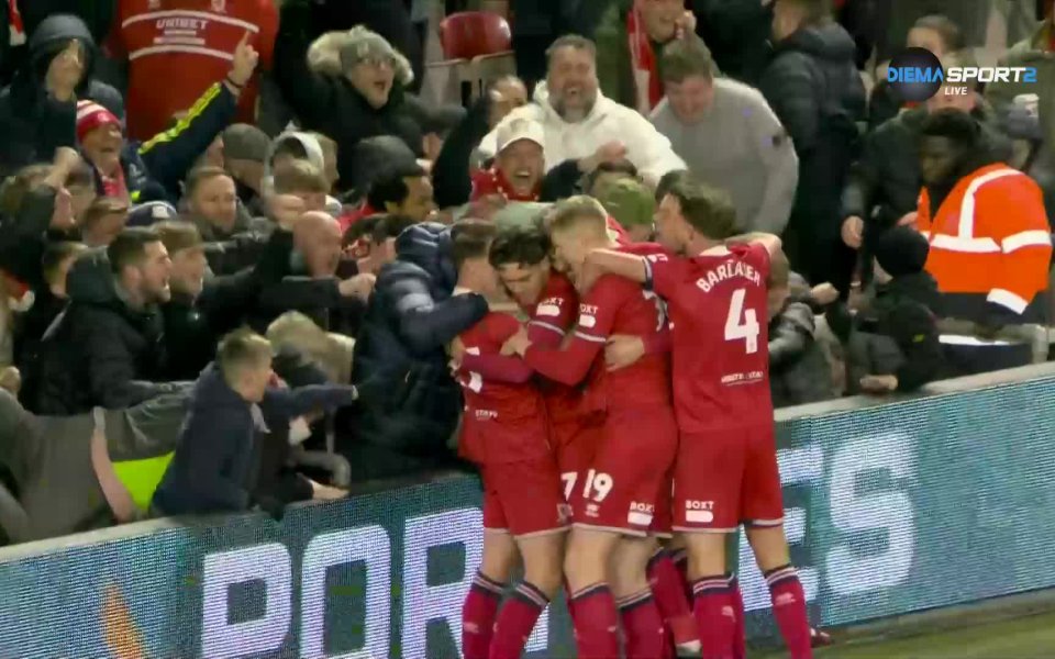 Мидълзбро откри резултата срещу Челси след страхотно изградена атака. Джоунс