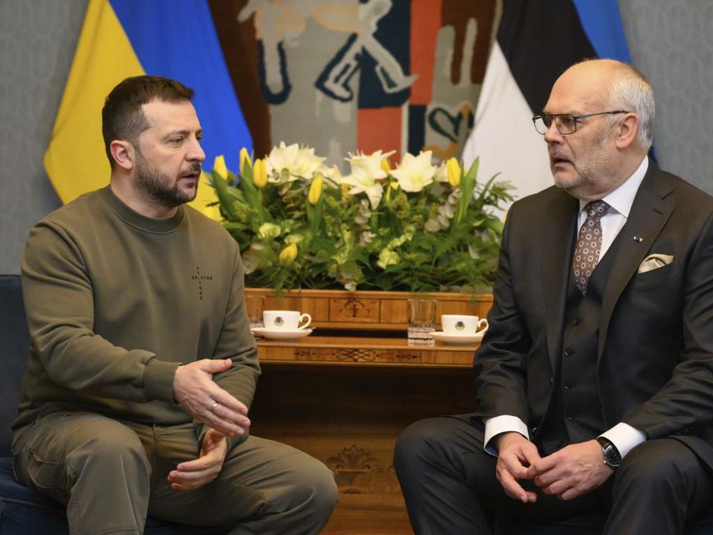 Украинският президент Володимир Зеленски се срещна днес с естонския си