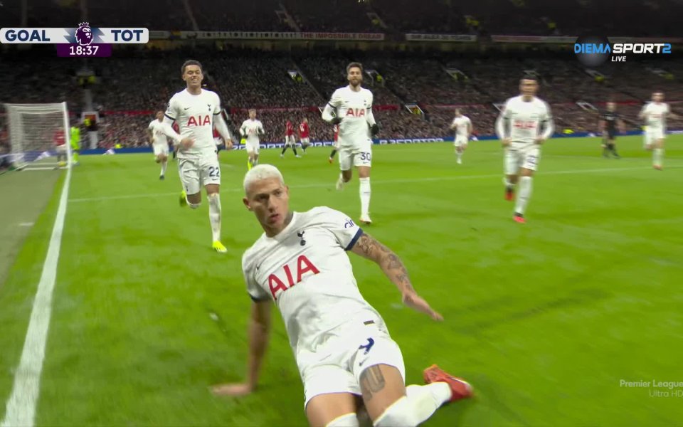 Тотнъм успя да изравни резултата в 19-ата минута, когато лондончани