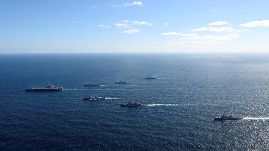 <p>САЩ, Южна Корея и Япония проведоха военноморски учения</p>
