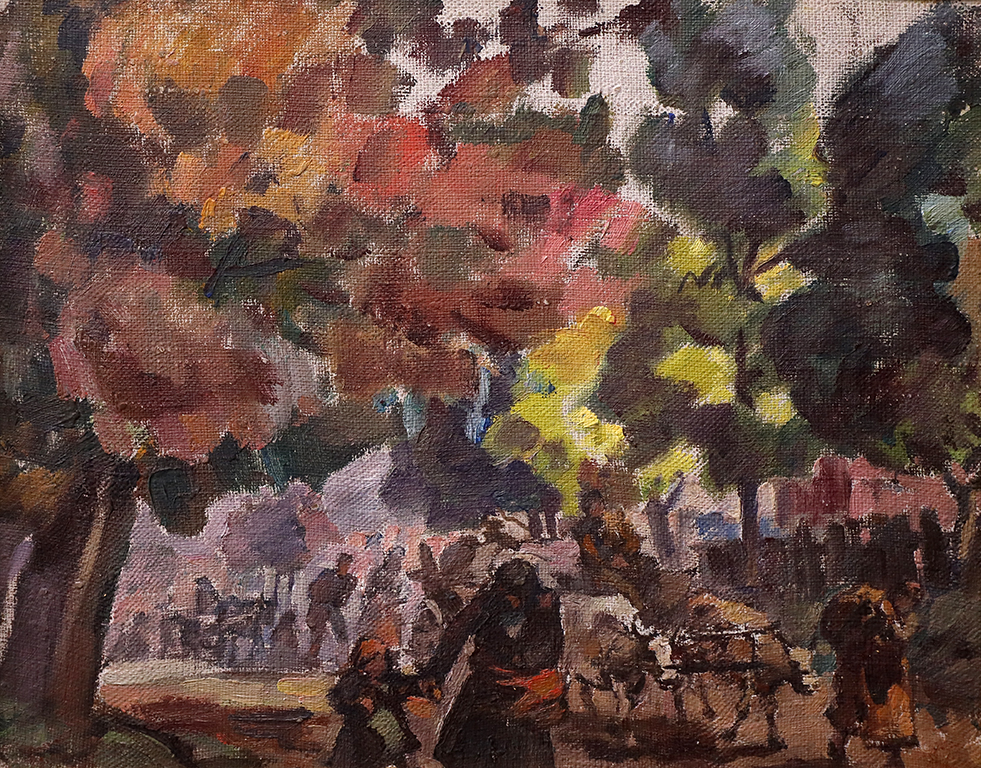 <p>На връщане от пазара</p>