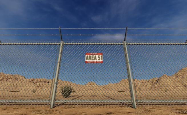 Секретен самолет на ВВС заснет над Зона 51