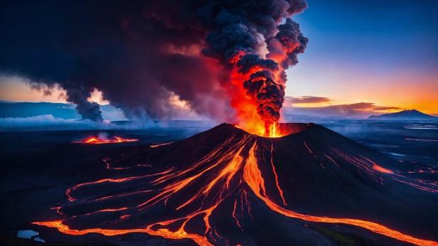 Евакуация след вулканично изригване в Исландия