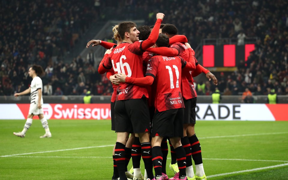 Милан победи Рен с 3:0 в първи мач от 1/16-финалите на Лига