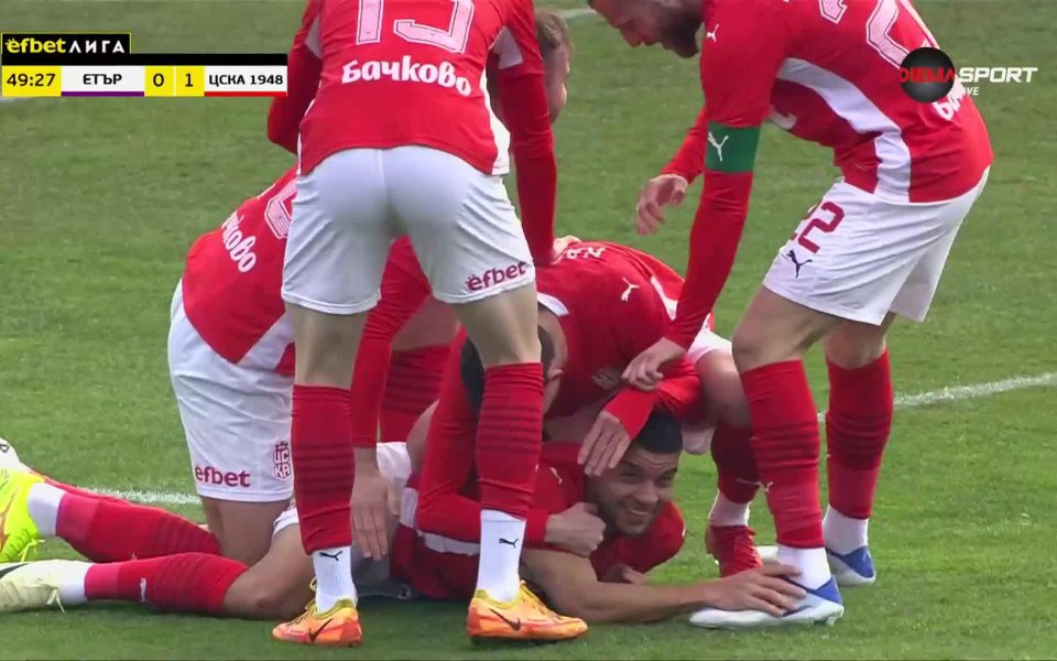 Отборът на ЦСКА 1948 поведе на Етър при визитата си