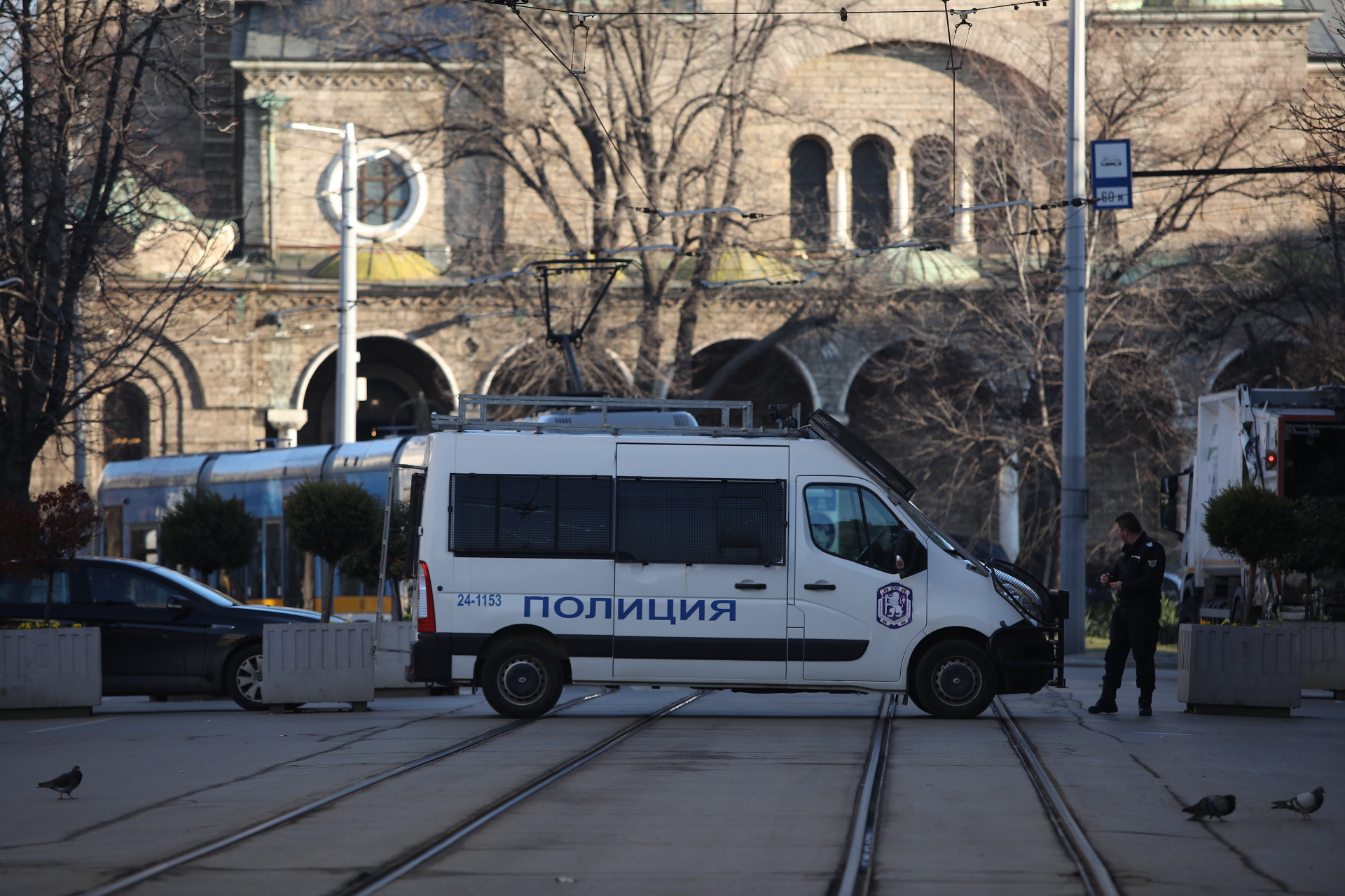 <p>Протест с искане за по-строг контрол на пътя пред Съдебната палата в София</p>