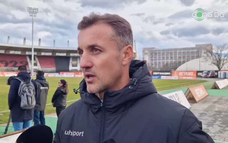 Треньорът на Крумвоград Станислав Генчев говори пред медиите след победата