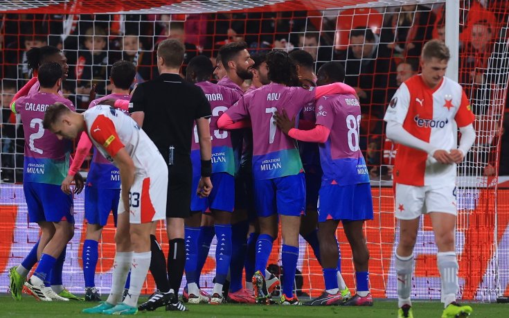 Милан премина с лекота през десет от Славия в Прага за 1/4-финал в Лига Европа