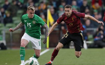Отборите на Ирландия и Белгия играят при резултат 0 0 в контрола