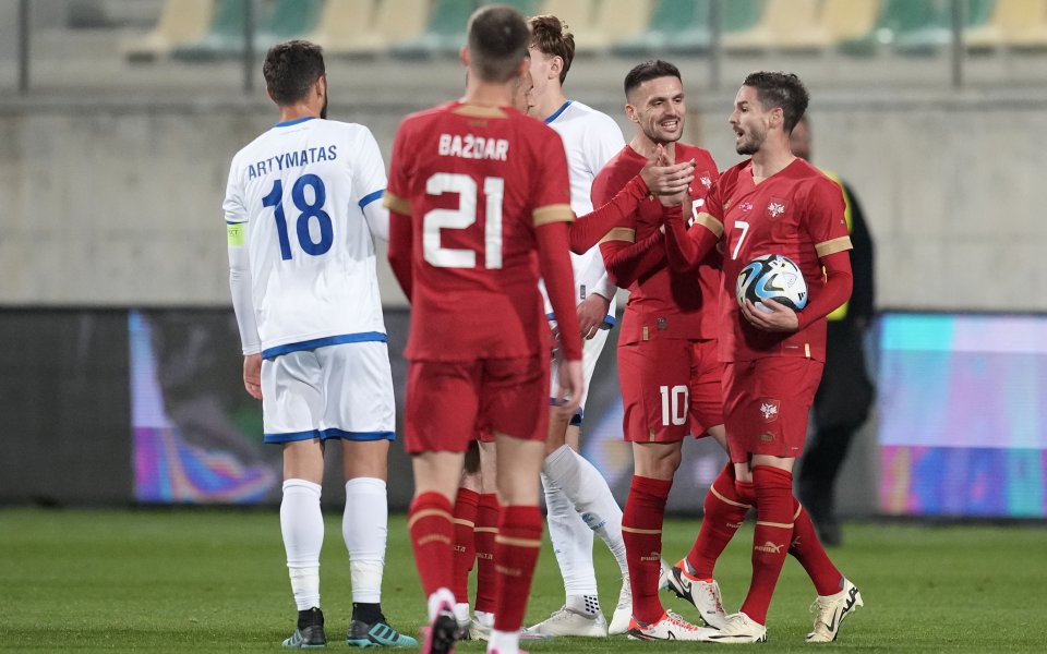 Националният отбор на Сърбия победи Кипър с минималното 1:0 в