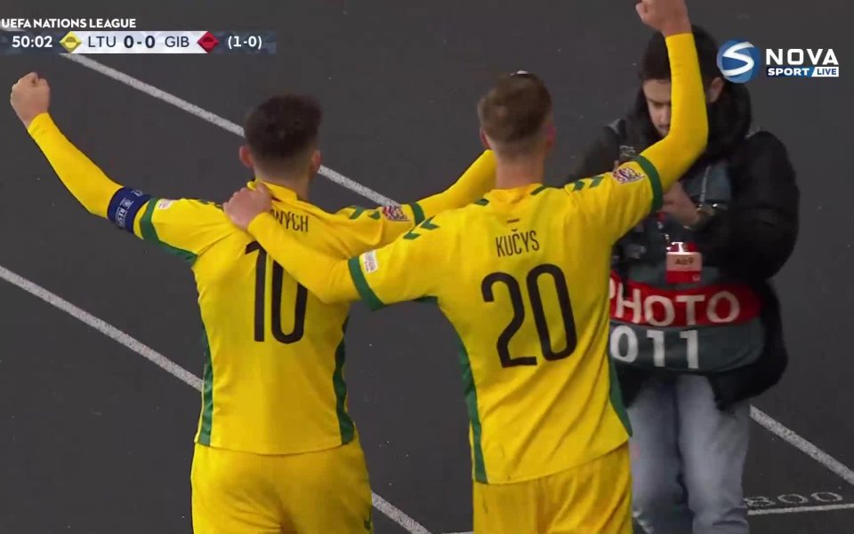 Литва победи Гибралтар с 1:0 във втория мач от двубоя