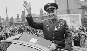 Юрий Гагарин в Манчестър на 12 юли 1961 г.