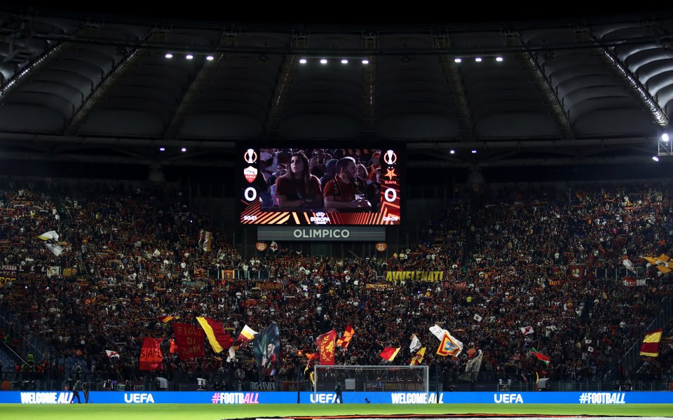 Реваншът от четвъртфиналите на Лига Европа между Рома и Милан