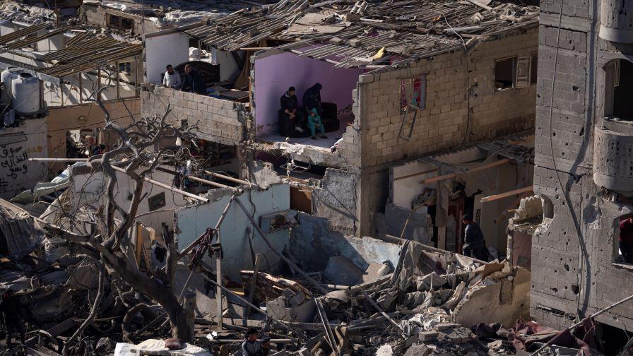 Разрушени сгради в Рафах