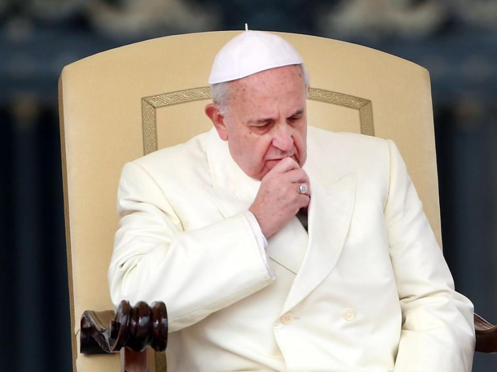 Папа Франциск вчера по време на среща на затворени врати