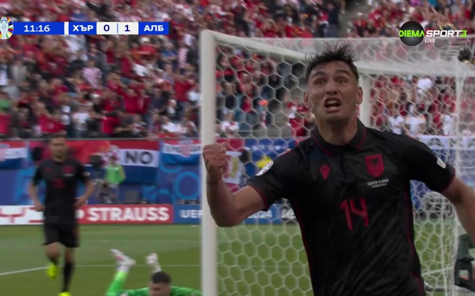 Албания поведе на Хърватия с 1:0 в мач от група