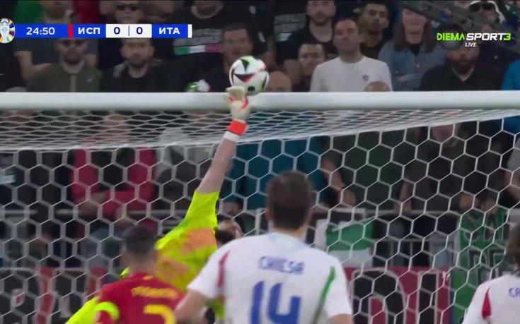 Страхотен удар на Руис и прекрасен рефлекс на Донарума