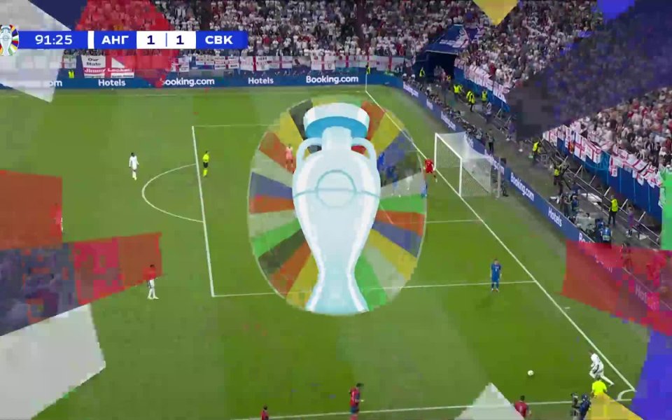 Англия поведе с 2:1 на Словакия в началните секунди на